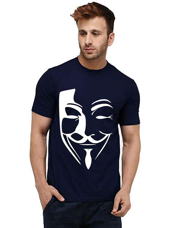 men front print round neck t-shirt - 20985890 -  Zoom Image - 0