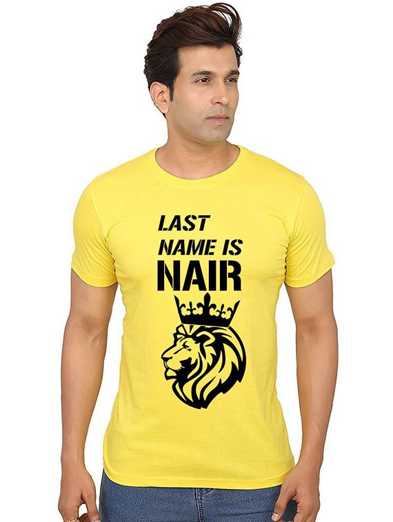 yellow front printed casual t-shirt - 20987121 -  Zoom Image - 0