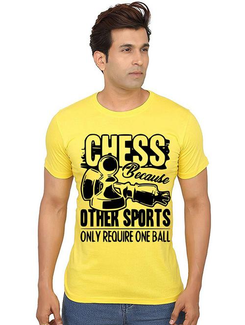men round neck front print t-shirt - 20987172 -  Standard Image - 0