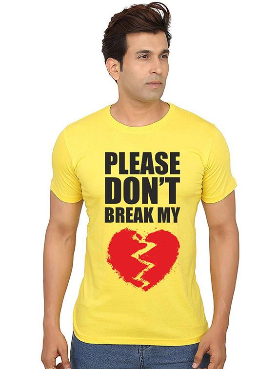 yellow front printed casual t-shirt - 20987677 - Zoom Image - 0