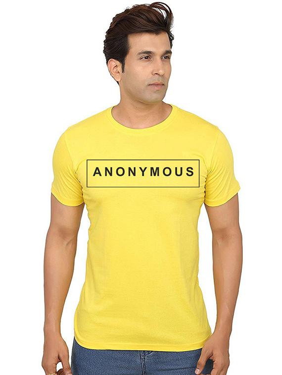 men round neck chest printed t-shirt - 20987748 - Zoom Image - 0