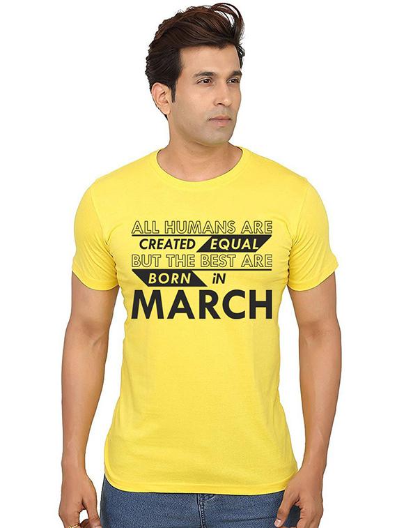 yellow front printed casual t-shirt - 20987753 - Zoom Image - 0