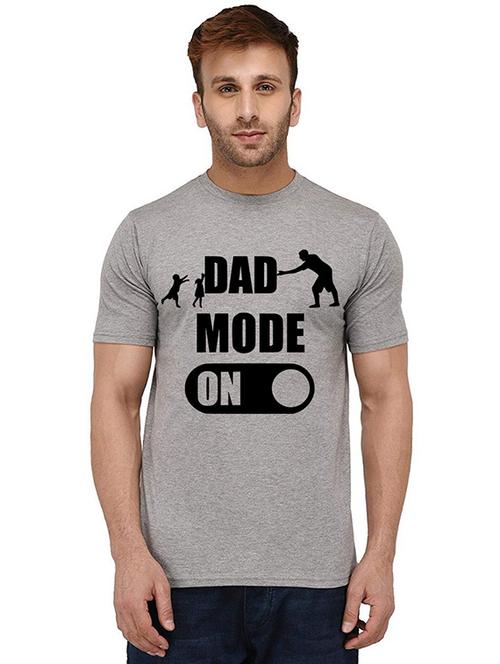 grey front printed casual t-shirt - 20987988 - Standard Image - 0
