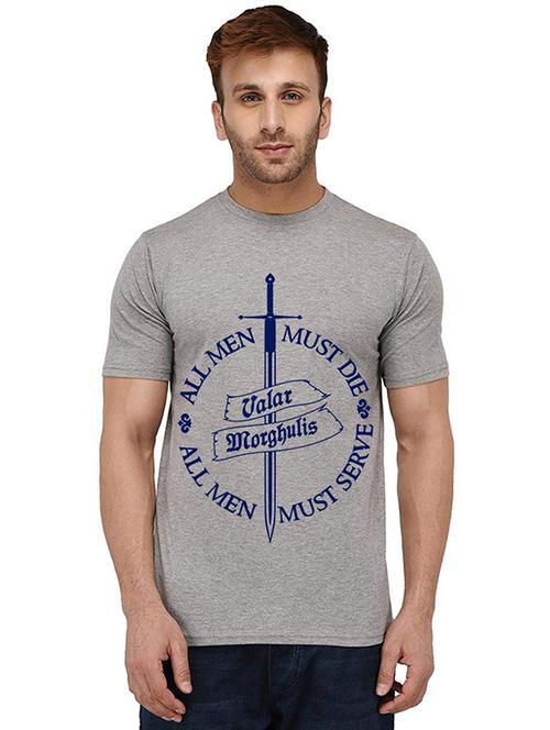 men round neck front printed t-shirt - 20988473 - Standard Image - 0