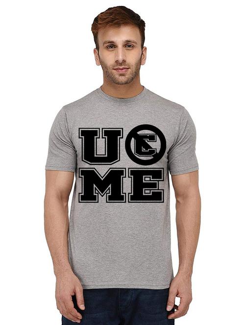 men round neck front print t-shirt - 20988484 - Standard Image - 0