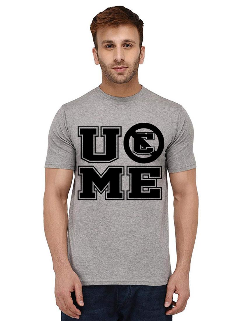 men round neck front print t-shirt - 20988484 - Zoom Image - 0