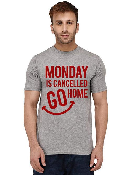 men round neck front print t-shirt - 20988532 - Standard Image - 0