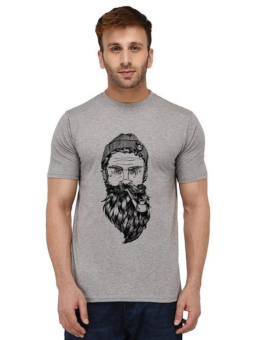 men round neck front print t-shirt - 20988562 -  Standard Image - 0