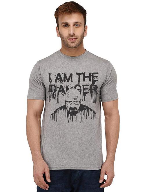 men round neck front print t-shirt - 20989453 - Standard Image - 0