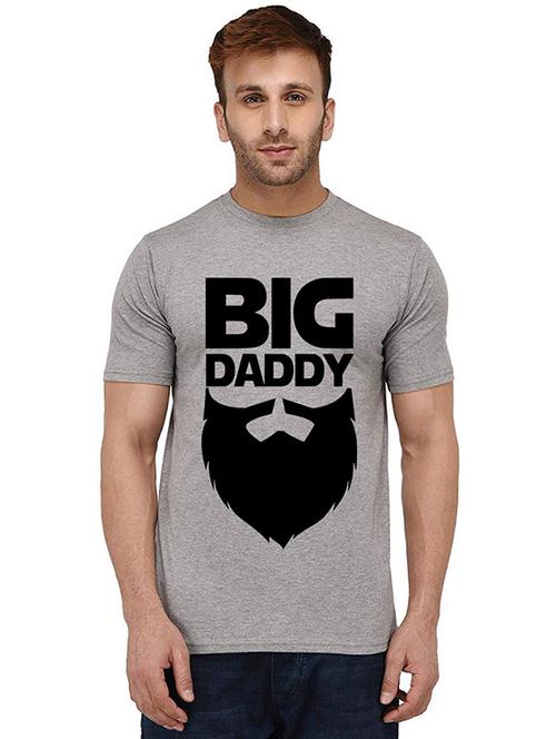grey front printed casual t-shirt - 20989823 - Standard Image - 0
