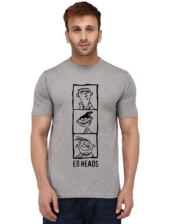 grey front printed casual t-shirt - 20989847 - Zoom Image - 0