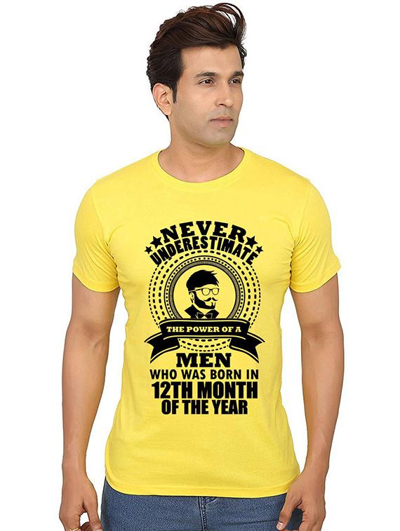 yellow front printed casual t-shirt - 20990436 - Zoom Image - 0