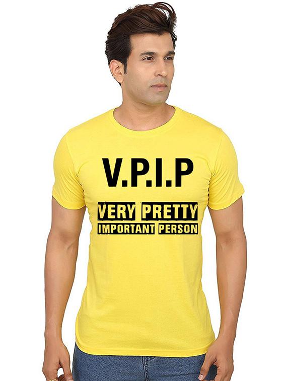 men round neck front print t-shirt - 20990554 - Zoom Image - 0