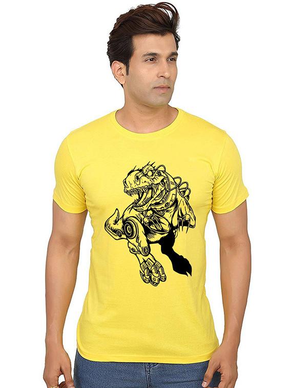 men round neck front print t-shirt - 20990585 - Zoom Image - 0