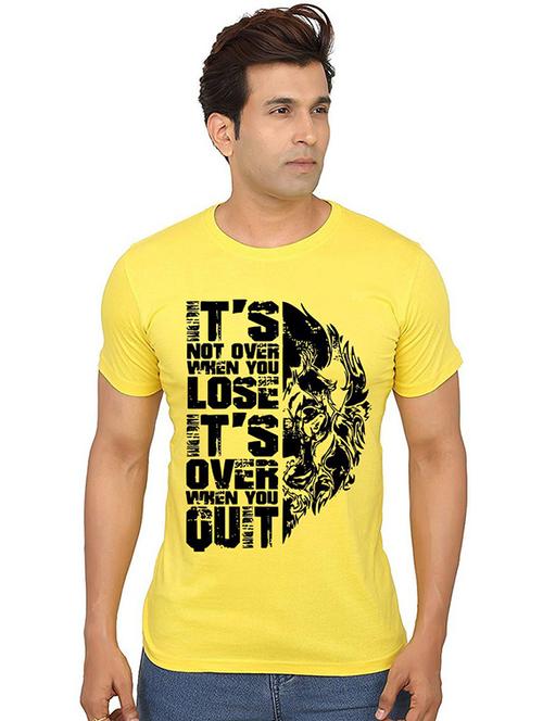 men round neck front print t-shirts - 20990673 - Standard Image - 0