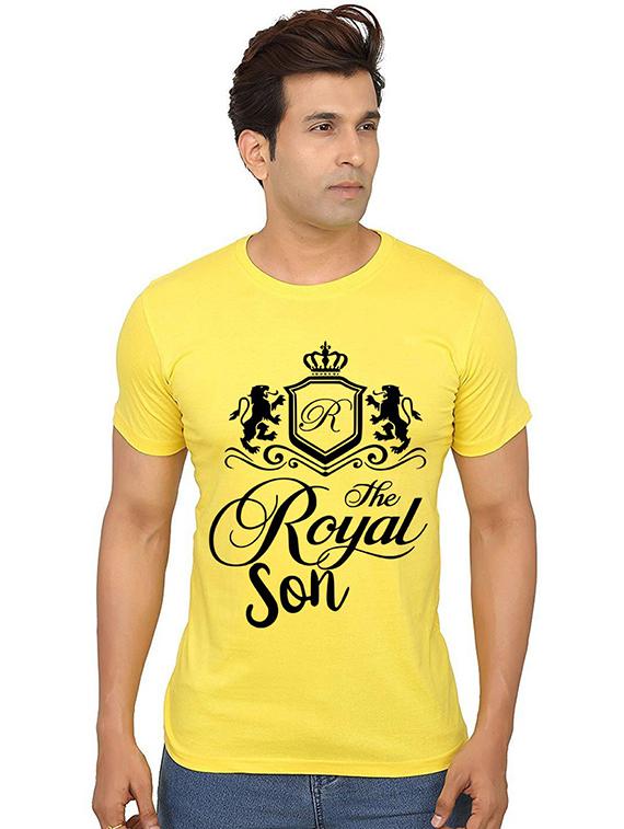 men round neck front print t-shirt - 20990829 - Zoom Image - 0
