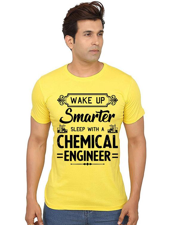 men round neck front printed t-shirt - 20990857 - Zoom Image - 0