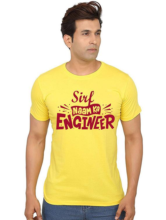 yellow front printed casual t-shirt - 20991038 - Zoom Image - 0