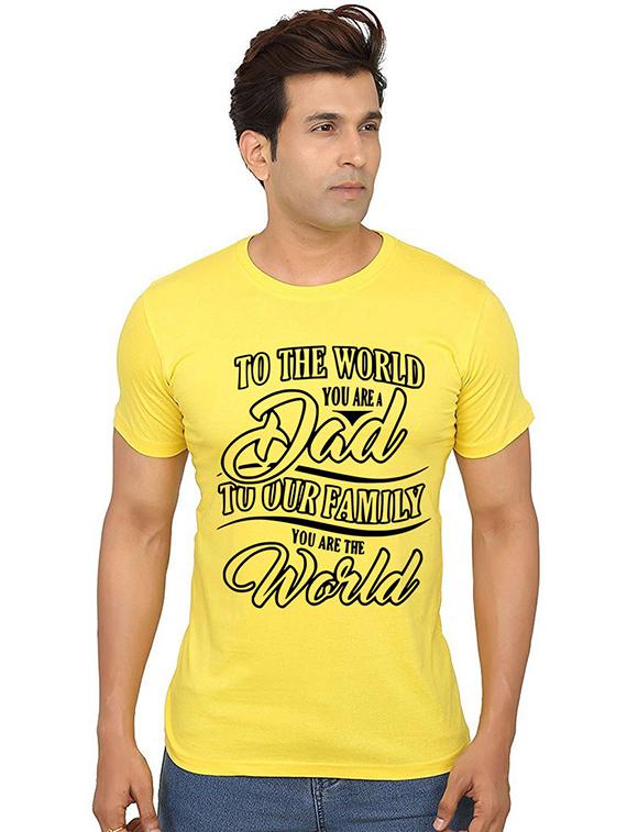 yellow front printed casual t-shirt - 20991188 - Zoom Image - 0