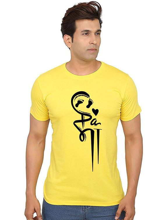 men round neck front print t-shirt - 20991446 - Zoom Image - 0