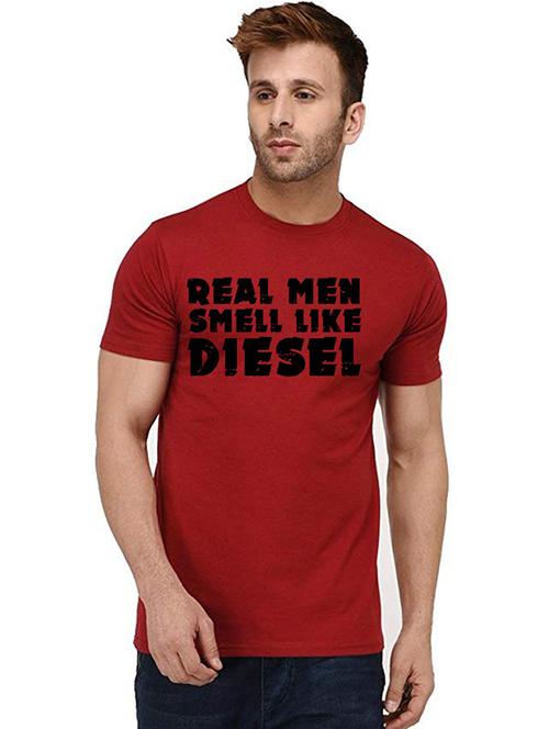 men's round neck front print t-shirt - 20993137 - Standard Image - 0