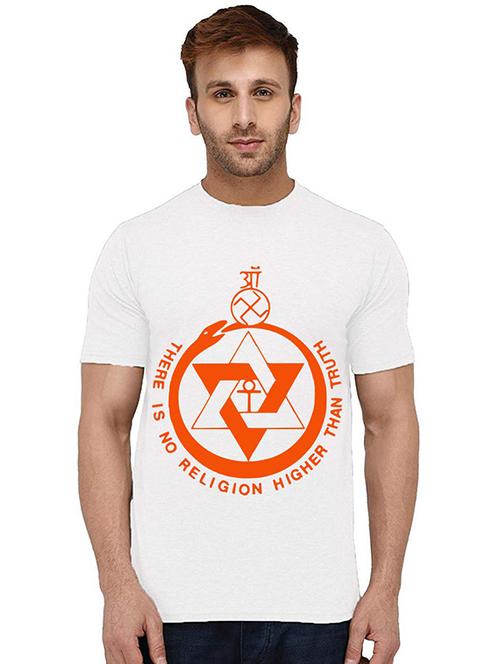 men round neck front print t-shirt - 20993395 -  Standard Image - 0