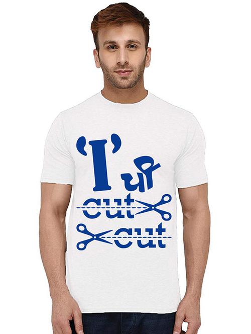 men round neck front printed t-shirt - 20993428 -  Standard Image - 0