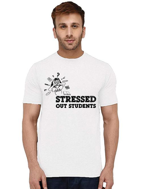 men round neck chest print t-shirt - 20993890 - Standard Image - 0
