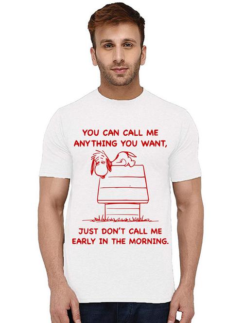 men's round neck front print t-shirt - 20993930 -  Standard Image - 0