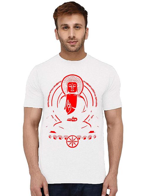 men round neck front print t-shirt - 20994635 - Standard Image - 0