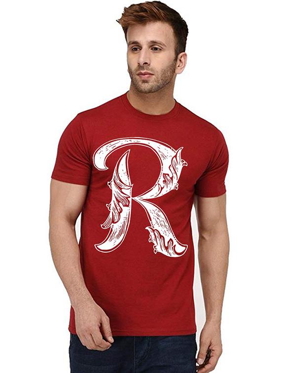 red front printed casual t-shirt - 20995393 - Zoom Image - 0