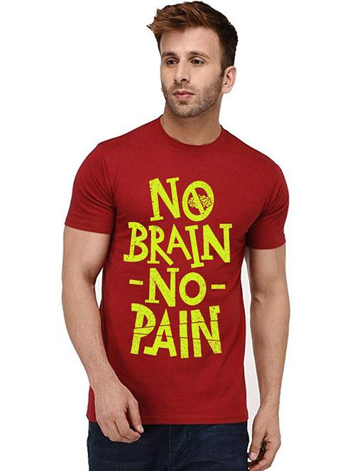 men round neck front print t-shirt - 20995663 - Standard Image - 0