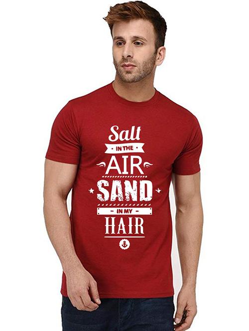 men round neck front print t-shirts - 20995709 - Standard Image - 0