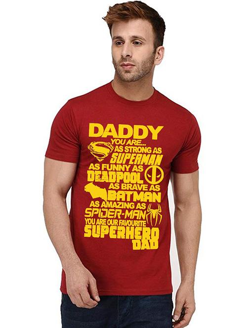red front printed casual t-shirt - 20995842 - Standard Image - 0