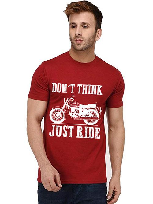 men's round neck front print t-shirt - 20995896 - Standard Image - 0