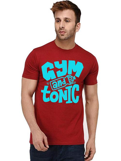 red front printed casual t-shirt - 20995918 - Standard Image - 0