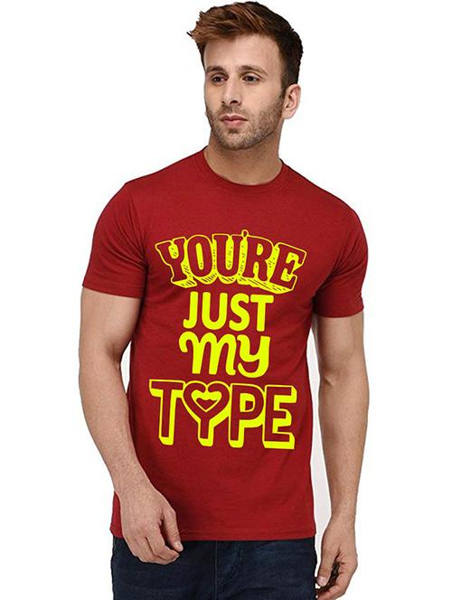 red cotton front print tshirt - 20995974 - Standard Image - 0