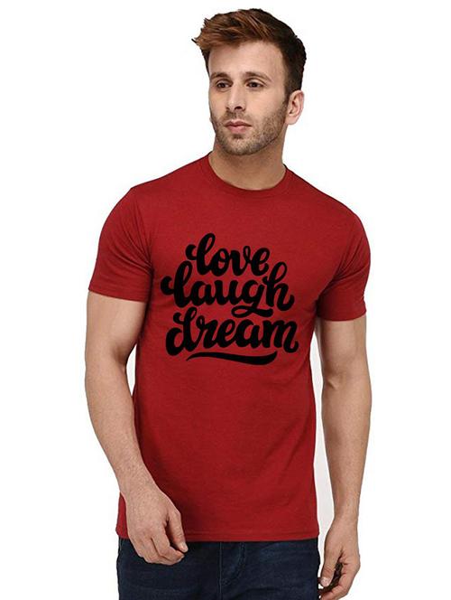 red front printed casual t-shirt - 20996022 - Standard Image - 0