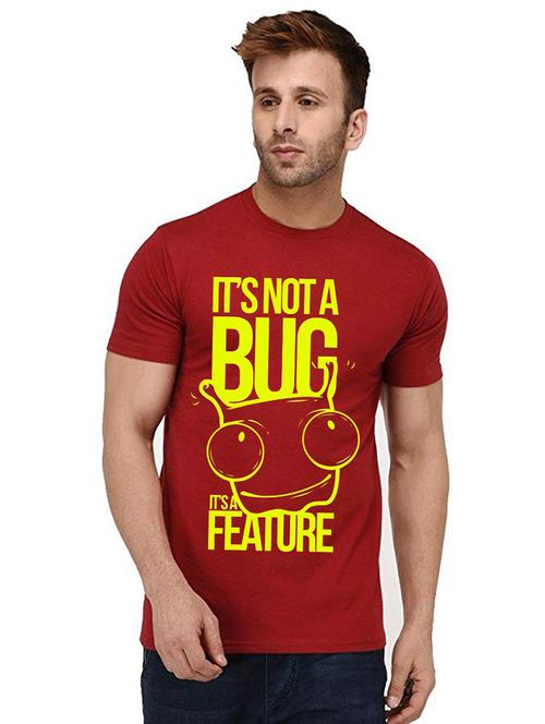 men round neck front print t-shirts - 20996034 - Standard Image - 0
