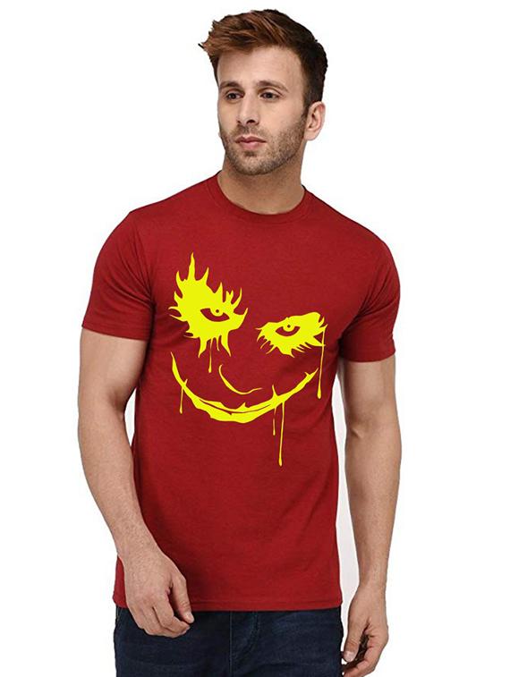 red front printed casual t-shirt - 20996078 - Zoom Image - 0