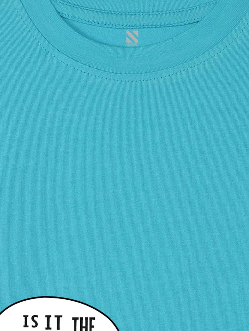 blue cotton blend tshirt - 20997057 - Standard Image - 3