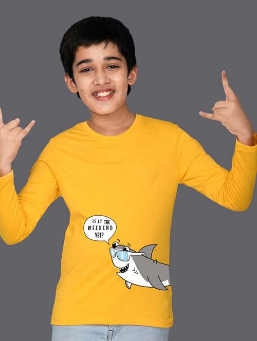 yellow cotton blend tshirt - 20997058 - Standard Image - 0