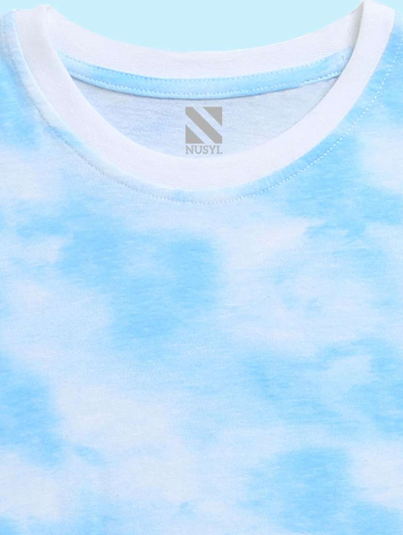 blue cotton blend tee - 20997530 - Standard Image - 3