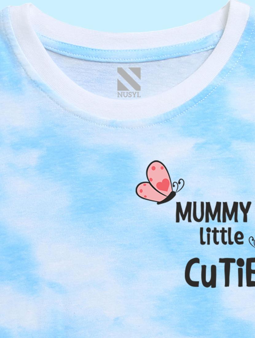 light blue tie & dye printed casual top - 20997542 - Standard Image - 3