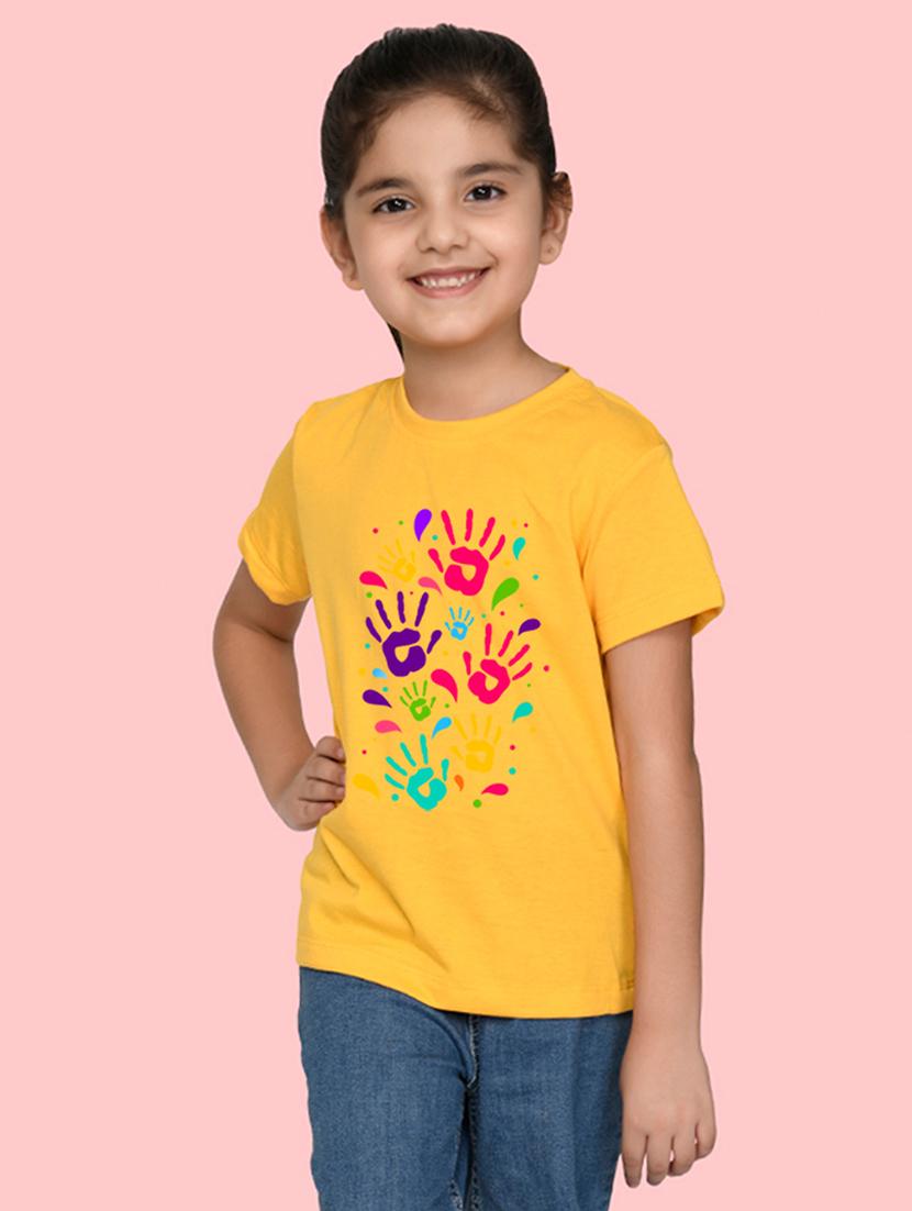 yellow front printed casual top - 20997592 -  Zoom Image - 0