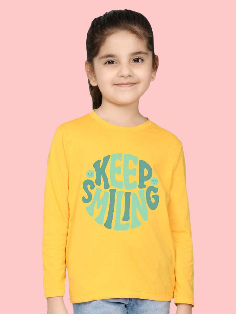 yellow cotton blend tee - 20997809 - Zoom Image - 0