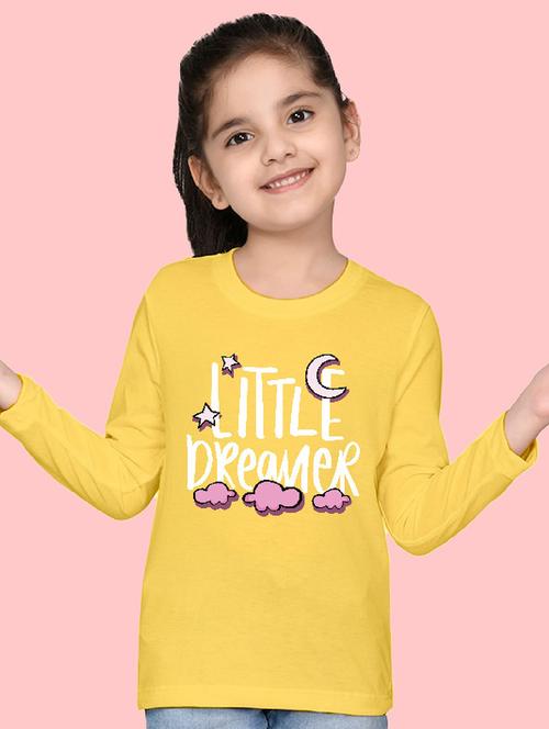 yellow cotton blend tee - 20997836 - Standard Image - 0