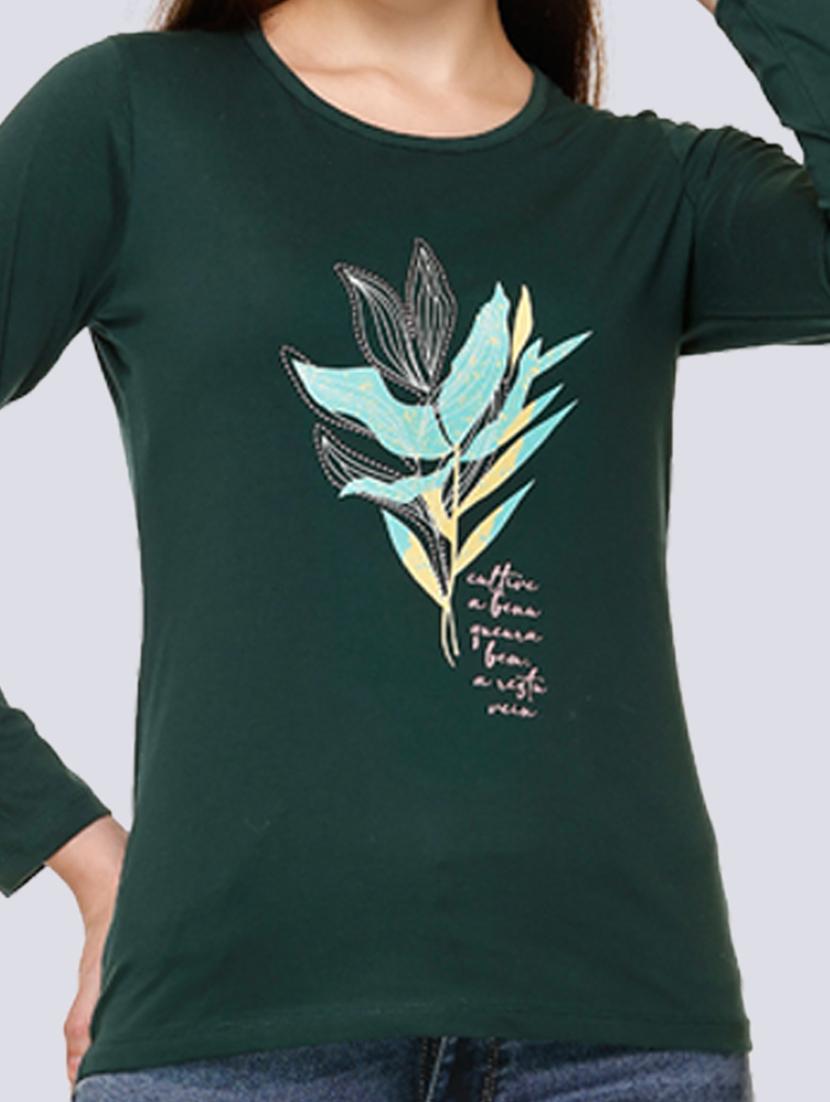 green cotton blend regular tshirt - 20998334 - Standard Image - 5