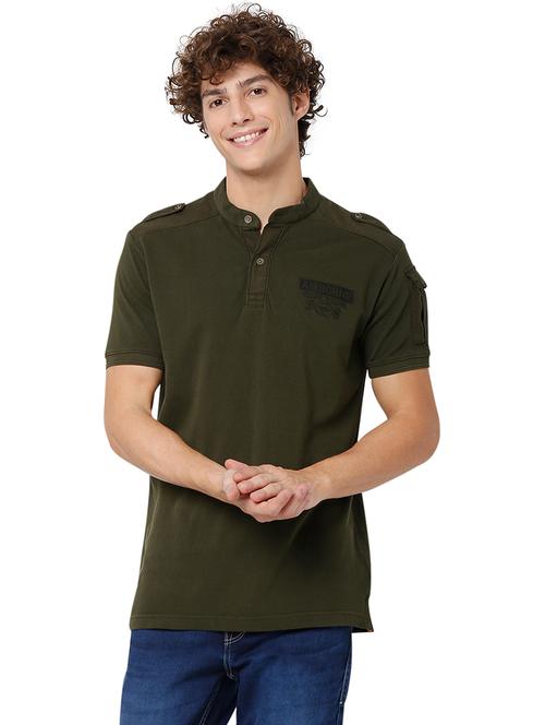 olive short sleeve plain t-shirt - 20998367 - Standard Image - 0