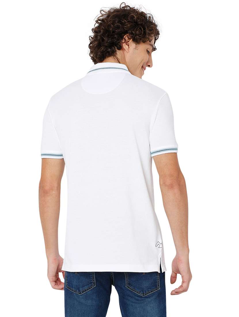 white cotton plain tshirt - 20998369 -  Standard Image - 3